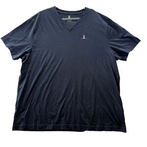 Psycho Bunny Mens Dark Navy Blue Pima Cotton Short Sleeve T-Shirt Tee Size 3XL